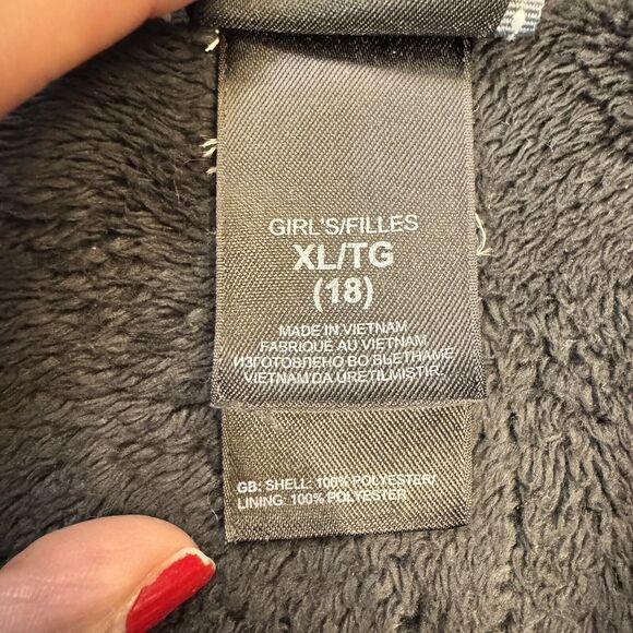 The North Face black soft fleece, zip jacket Girls Size 18 XL - Picture 4 of 11